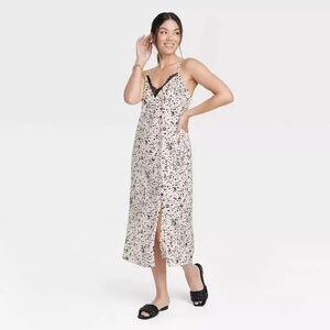 Like new. Only worn once! A new day leopard print midi slip dress. Size 2xl